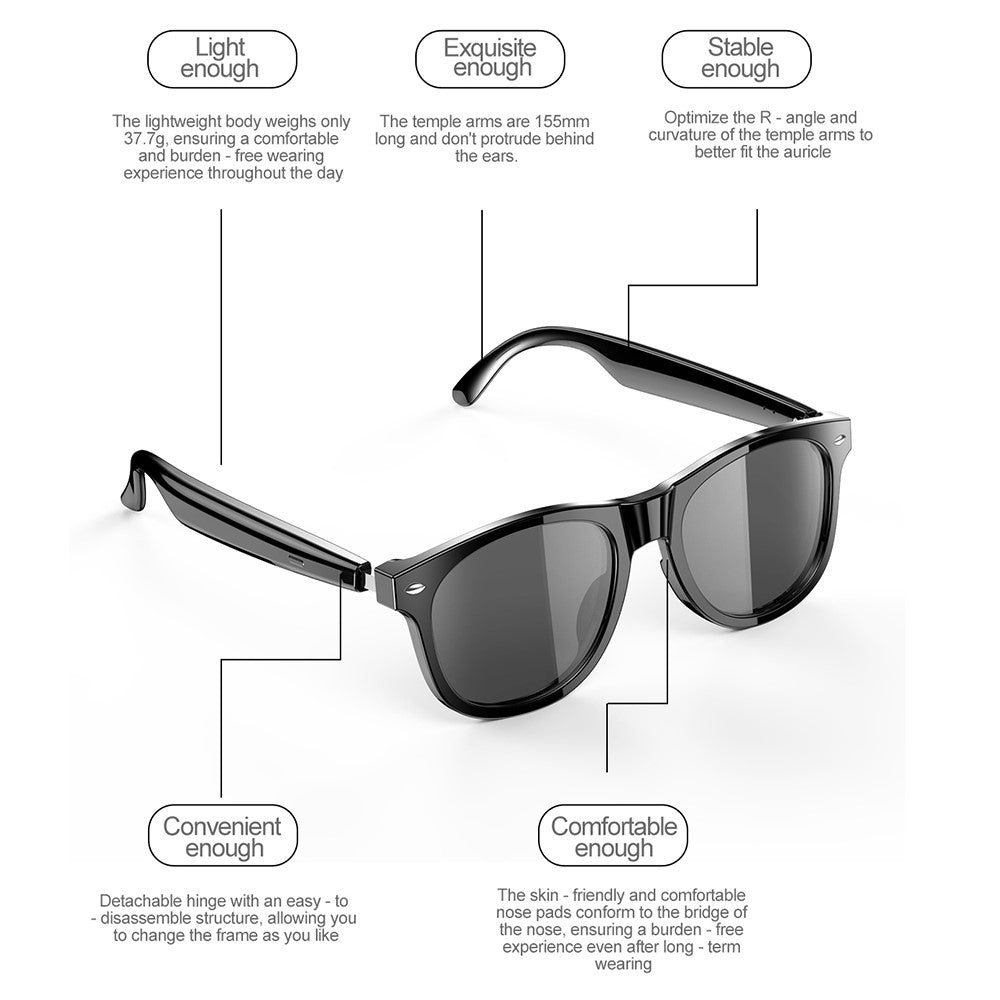 F01 Smart Sunglasses Music Playback Hands Free Calling Bluetooth-Compatible Wireless Earphones