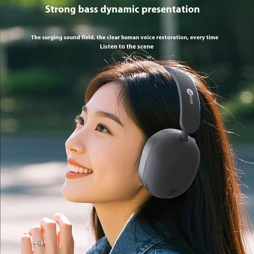 LENOVO LECOO ES210 Foldable Bluetooth-Compatible Headphones Stereo 15H Playtime Over-Ear Wireless Headset