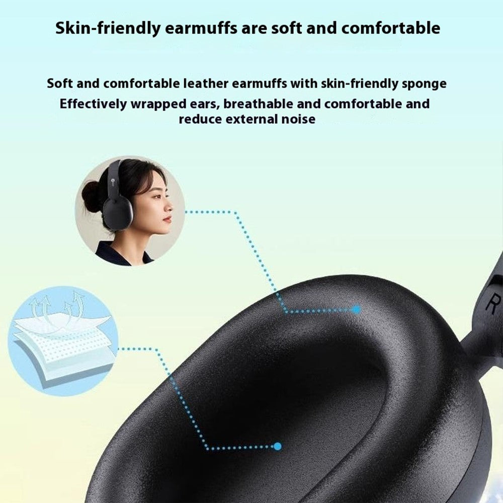 LENOVO LECOO ES210 Foldable Bluetooth-Compatible Headphones Stereo 15H Playtime Over-Ear Wireless Headset
