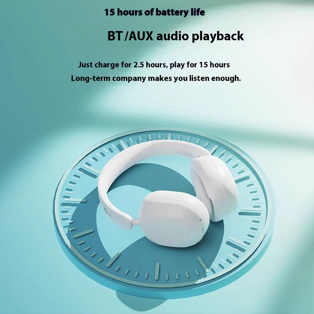 LENOVO LECOO ES210 Foldable Bluetooth-Compatible Headphones Stereo 15H Playtime Over-Ear Wireless Headset