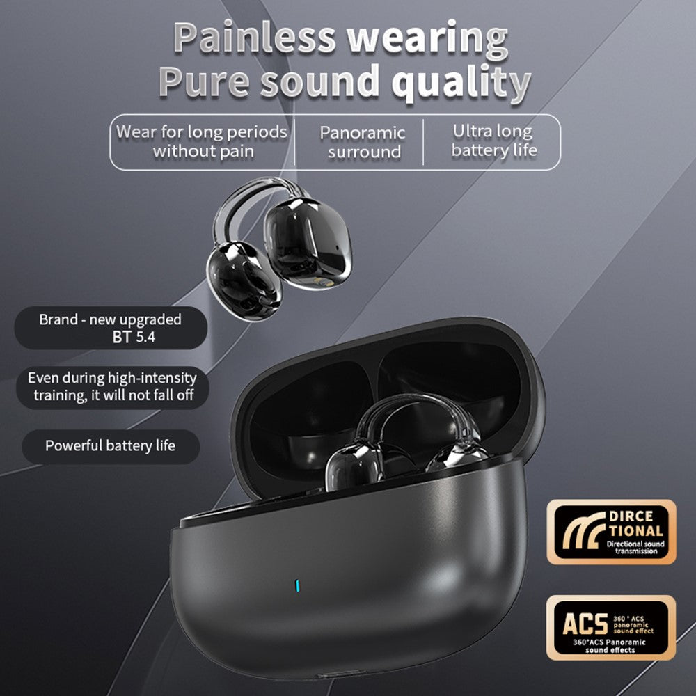YX59 Open Ear OWS Clip On Wireless Headphones Noise Reduction Bluetooth-Compatible Earbuds