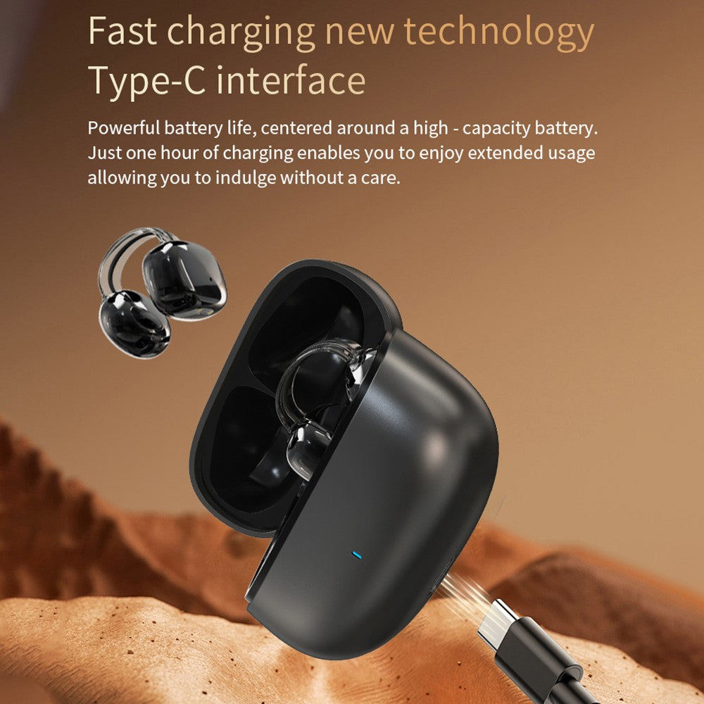 YX59 Open Ear OWS Clip On Wireless Headphones Noise Reduction Bluetooth-Compatible Earbuds
