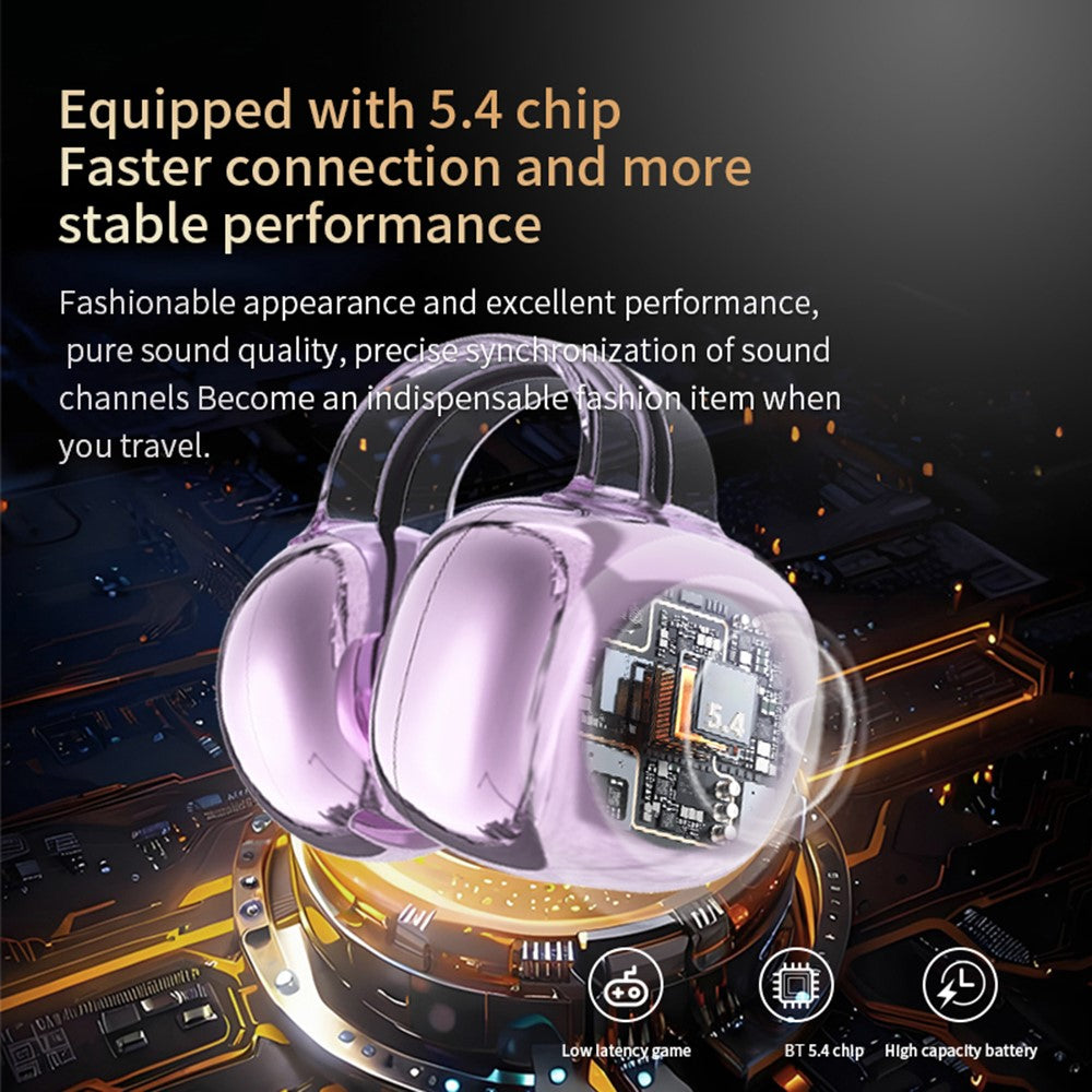 YX59 Open Ear OWS Clip On Wireless Headphones Noise Reduction Bluetooth-Compatible Earbuds