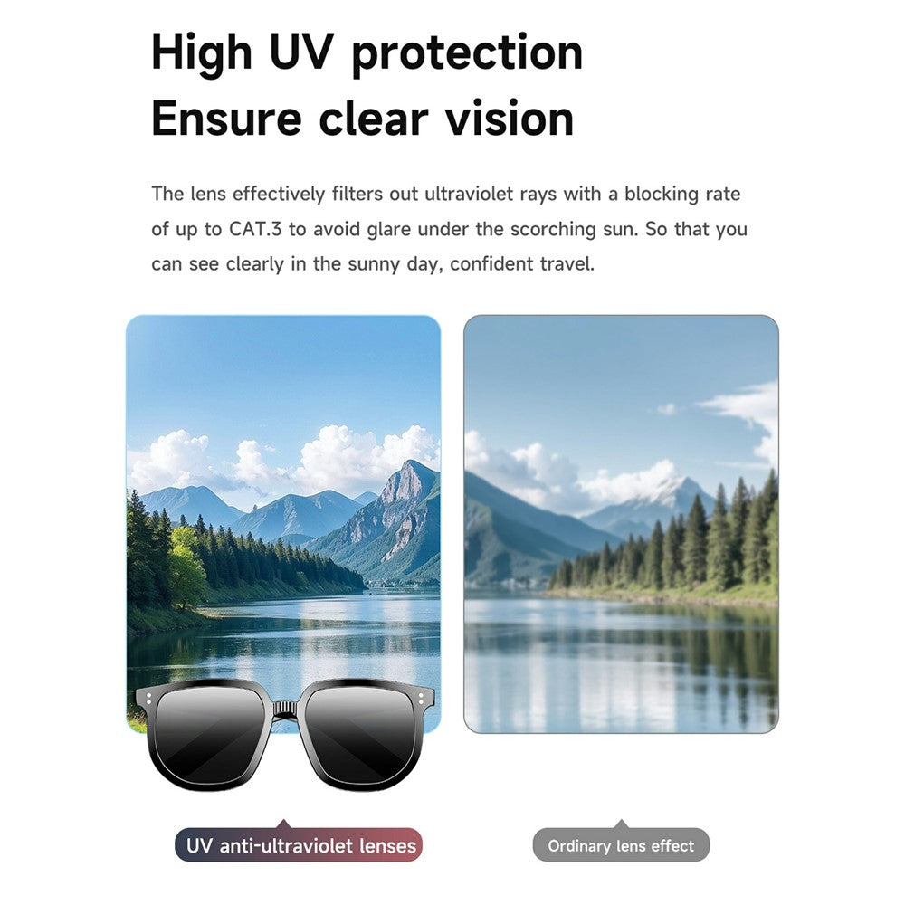 V1PRO Smart Glasses Bluetooth-Compatible Music Hands Free Calling UV Protection Eyeglasses