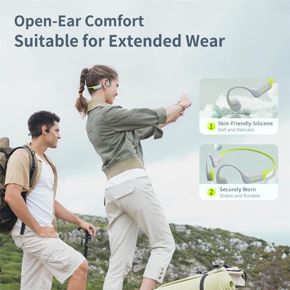 LANGSDOM BE15 Bone Conduction Bluetooth-Compatible Open Ear Headphones Built In 32G Storage