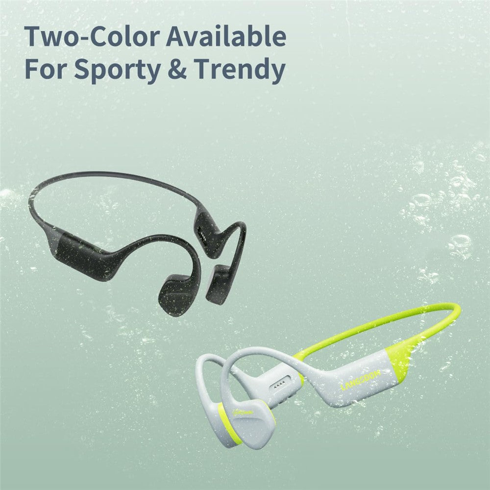 LANGSDOM BE15 Bone Conduction Bluetooth-Compatible Open Ear Headphones Built In 32G Storage