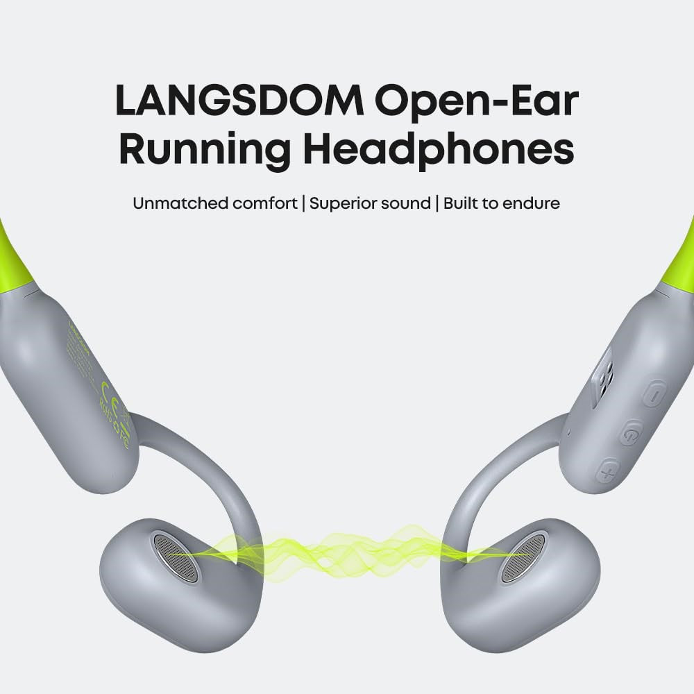 LANGSDOM Airware Pro BE19 Open Ear Headphones MP3 Mode Waterproof Running Earphones Built In 32G Storage