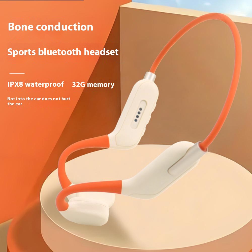 WY5 IPX8 Waterproof Bone Conduction Bluetooth-Compatible Headphones for Swimming Built In 32GB Memory