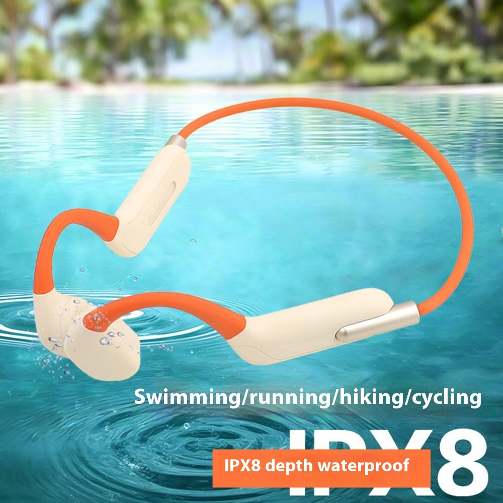 WY5 IPX8 Waterproof Bone Conduction Bluetooth-Compatible Headphones for Swimming Built In 32GB Memory