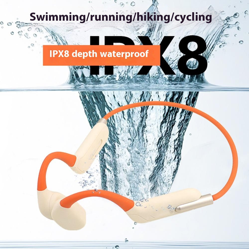 WY5 IPX8 Waterproof Bone Conduction Bluetooth-Compatible Headphones for Swimming Built In 32GB Memory
