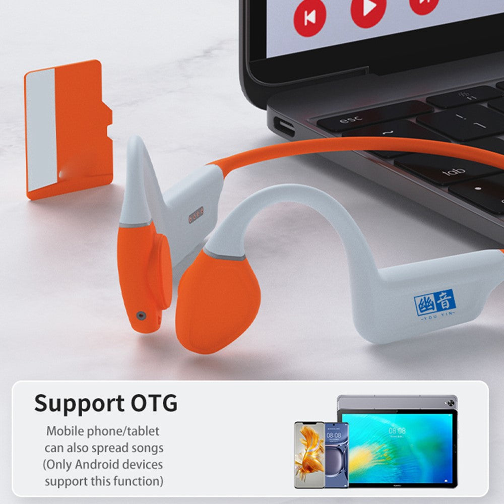 YOUYIN WY998-Plus Built In 32G Memory IPX8 Waterproof Bone Conduction Sports Headphones for Swimming
