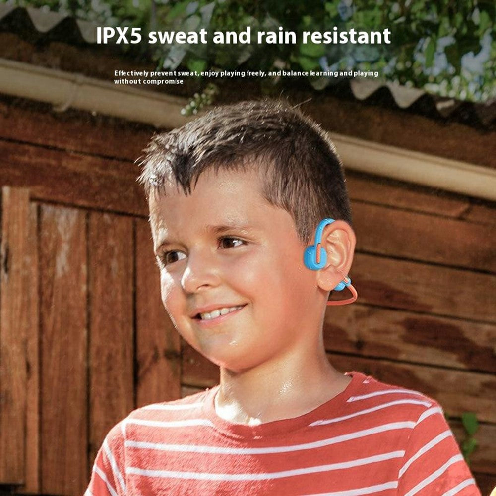 x12 Bone Conduction Wireless Earphones for Kids Waterproof Bluetooth-compatible Headphones Built In 8GB Memory
