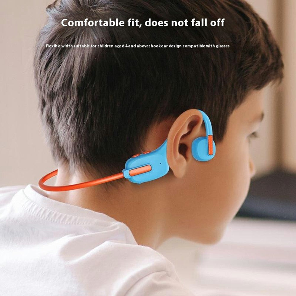 x12 Bone Conduction Wireless Earphones for Kids Waterproof Bluetooth-compatible Headphones Built In 8GB Memory
