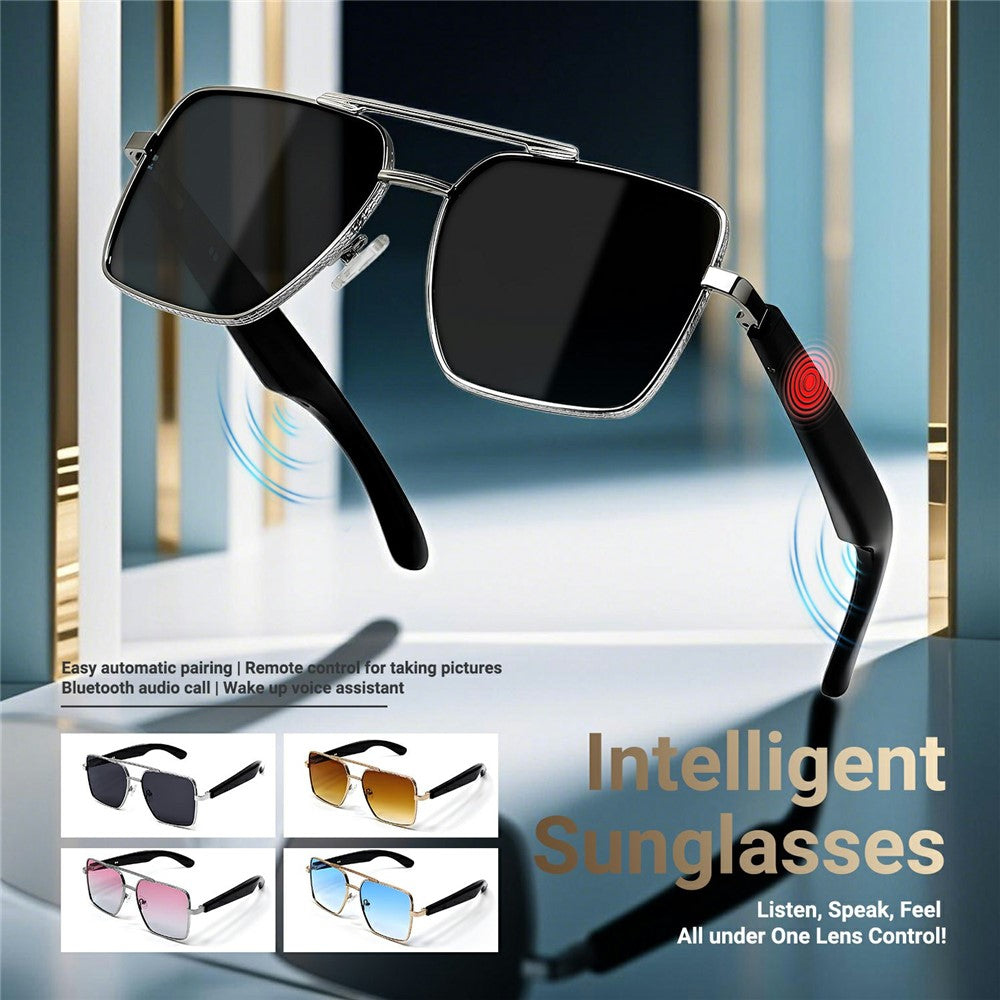 GT-30 AI Translation Smart Glasses HD Audio Bluetooth-compatible Music Calling UV Protection Sunglasses