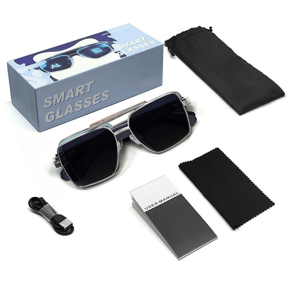 GT-30 AI Translation Smart Glasses HD Audio Bluetooth-compatible Music Calling UV Protection Sunglasses