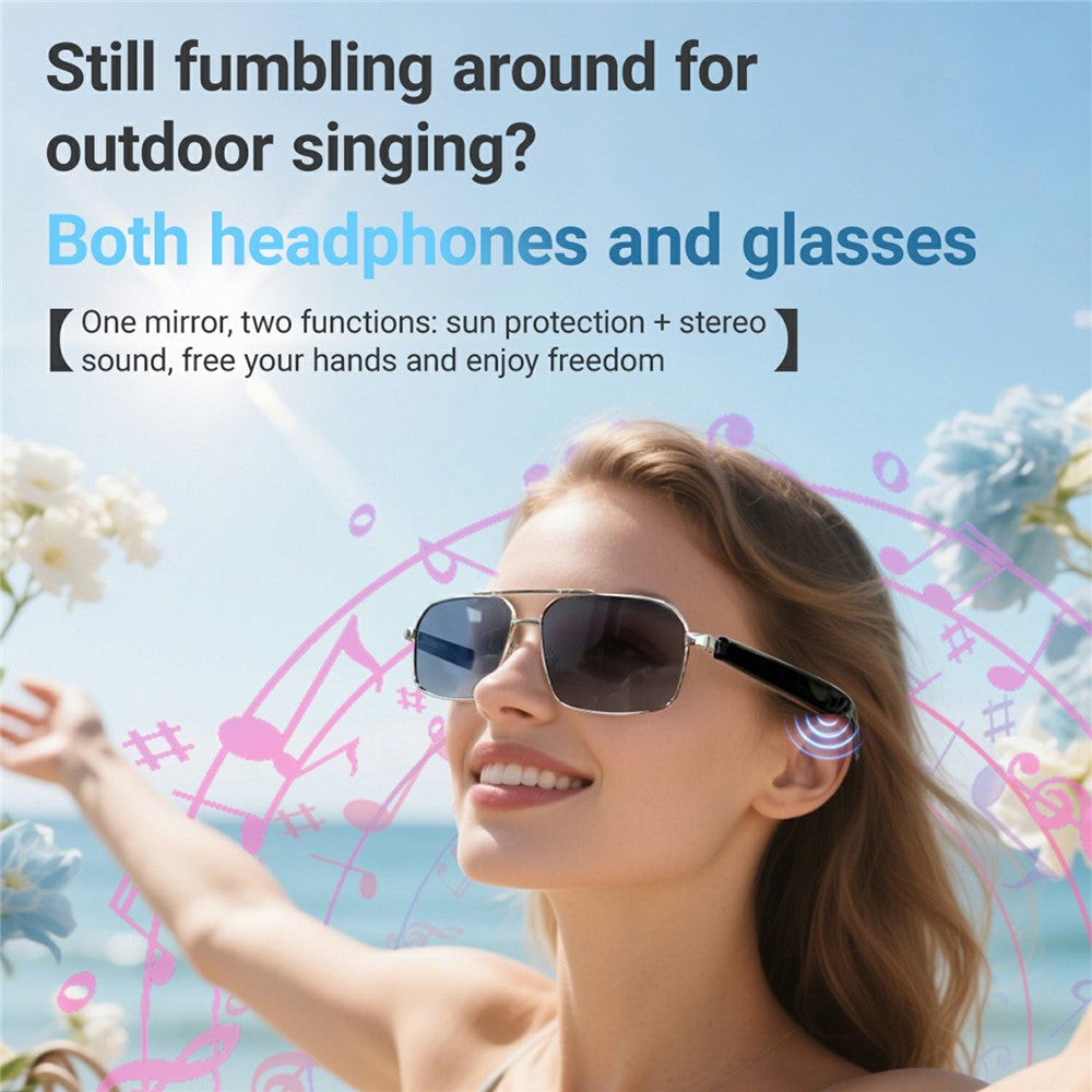 GT-31 UV400 Protection Sunglasses HD Audio Bluetooth-compatible Music Call AI Translation Smart Glasses