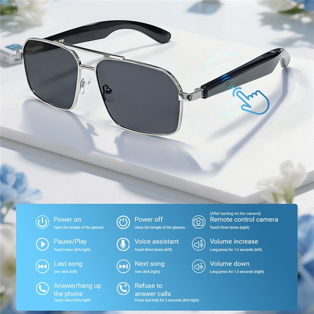 GT-31 UV400 Protection Sunglasses HD Audio Bluetooth-compatible Music Call AI Translation Smart Glasses
