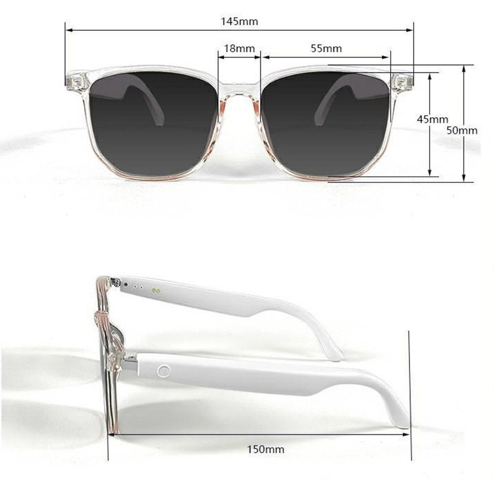 GS03 AI Translation Bluetooth-compatible Glasses Transparent Frame Smart Eyewear for Music Calls