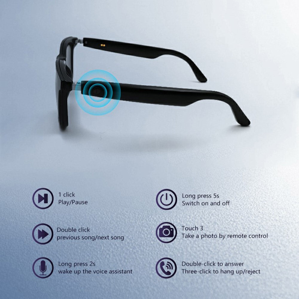 GS05 AI Translation Bluetooth-compatible Glasses Smart Eyewear with Magnetic Detachable Polarized Lens