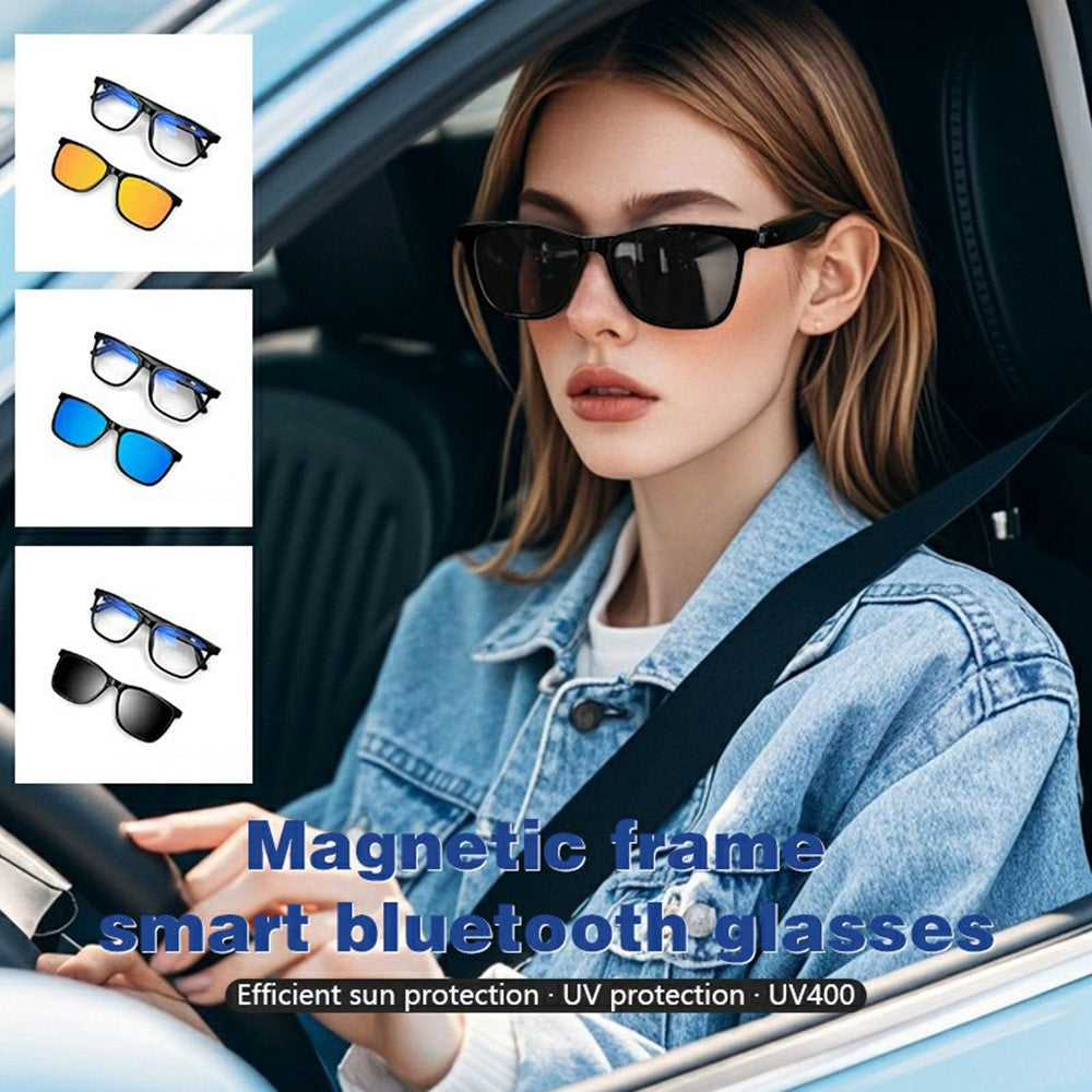 GS05 AI Translation Bluetooth-compatible Glasses Smart Eyewear with Magnetic Detachable Polarized Lens