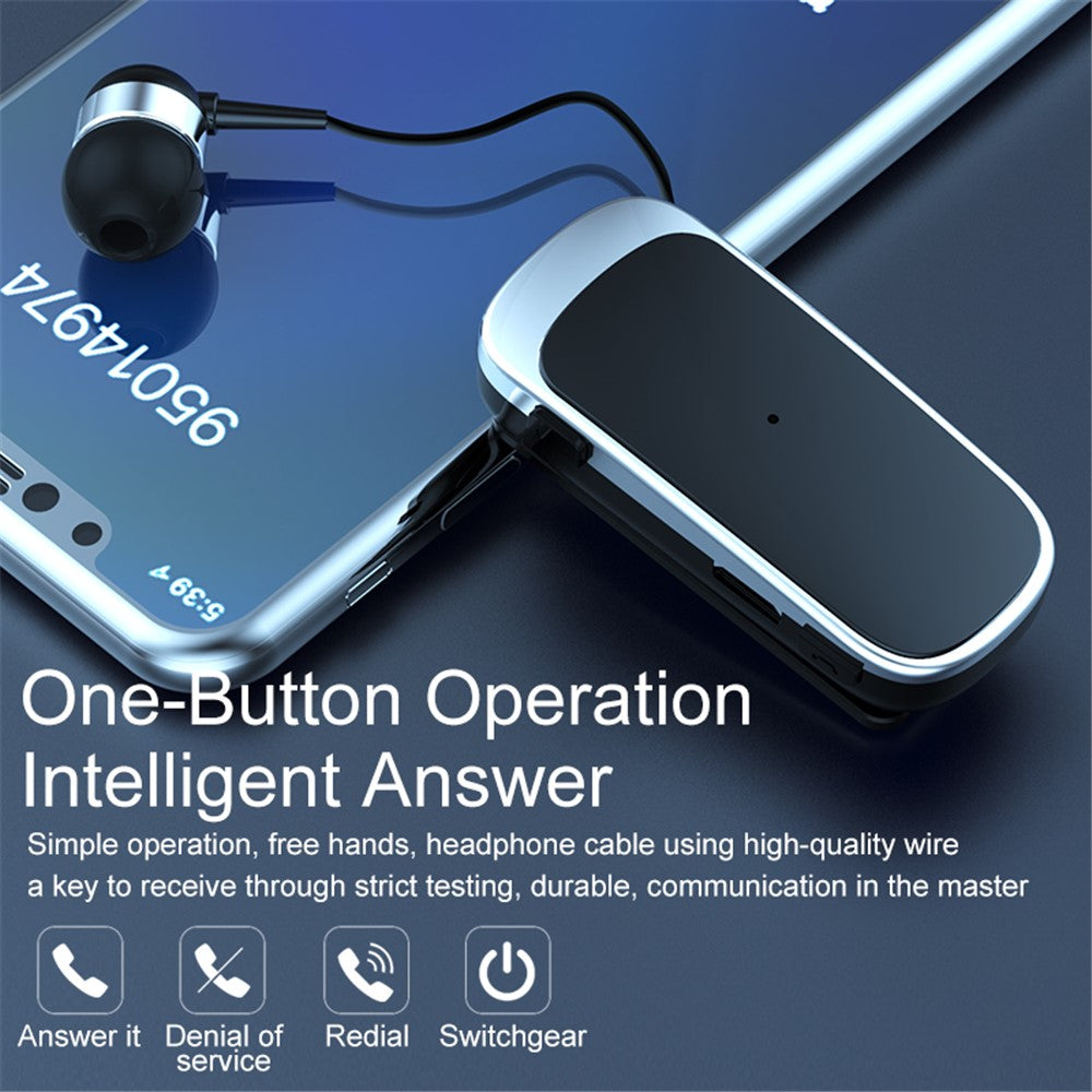 K52 Business Retractable Bluetooth-compatible 4.1 Wireless Headset Earphone Call Remind Vibration Earbuds