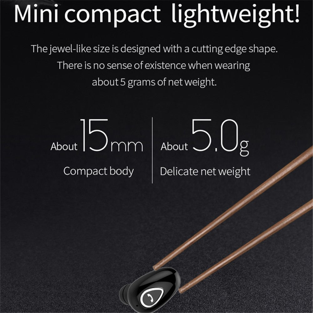 X01 Sports Invisible Mini Single Earbud Stereo Sound Wireless Bluetooth-compatible In-ear Earphone