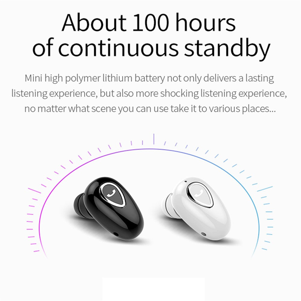 X01 Sports Invisible Mini Single Earbud Stereo Sound Wireless Bluetooth-compatible In-ear Earphone