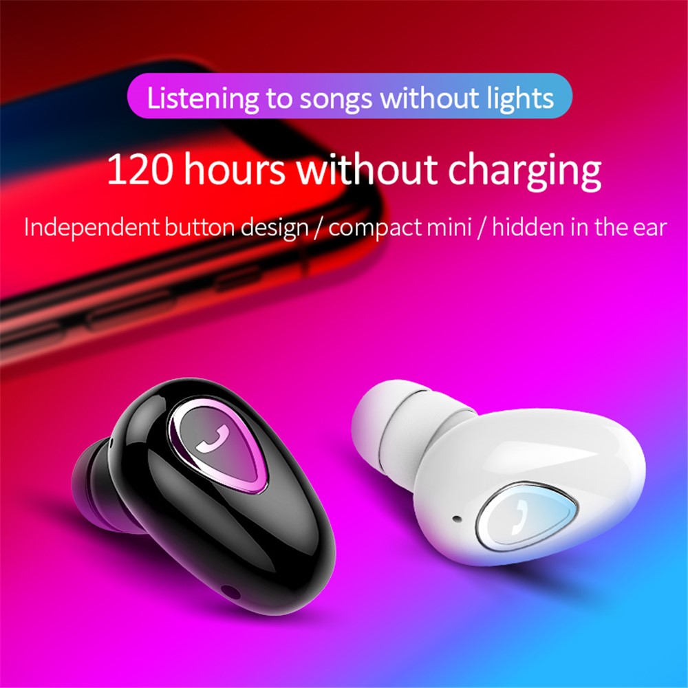 X01 Sports Invisible Mini Single Earbud Stereo Sound Wireless Bluetooth-compatible In-ear Earphone