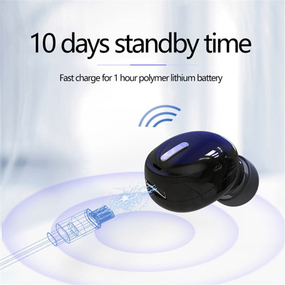 X9 Mini Stereo Sound Wireless Headphones Bluetooth-compatible 5.0 In-ear HiFi Earphone with Mic