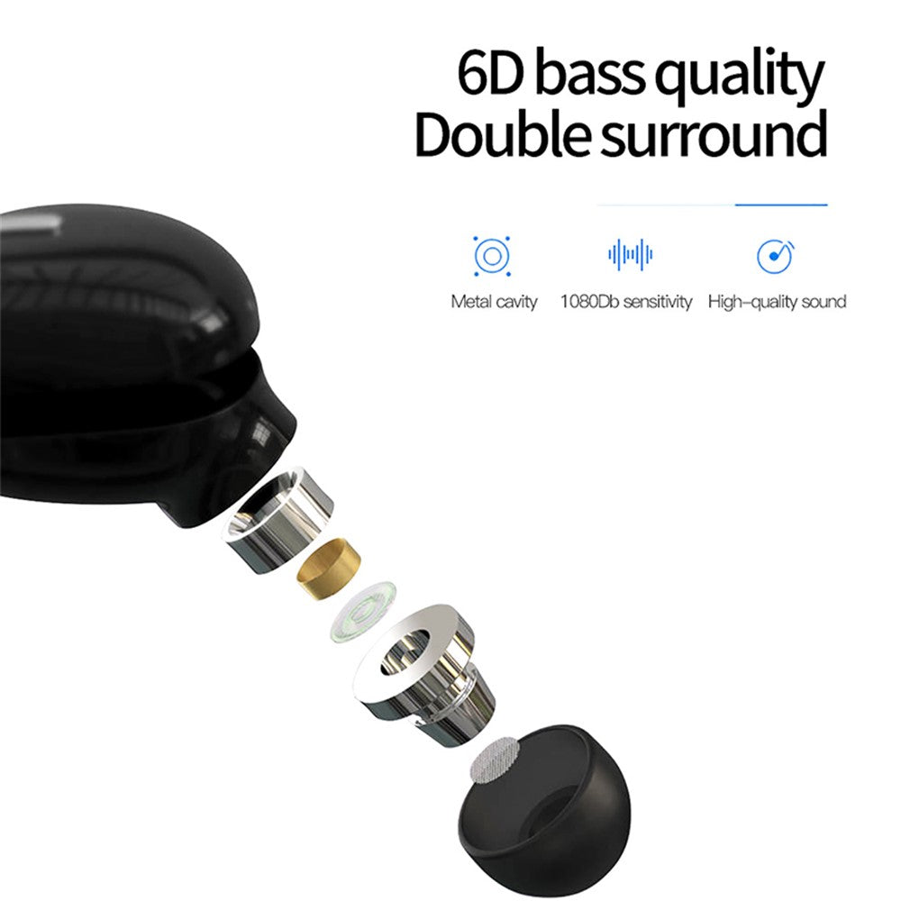 X9 Mini Stereo Sound Wireless Headphones Bluetooth-compatible 5.0 In-ear HiFi Earphone with Mic