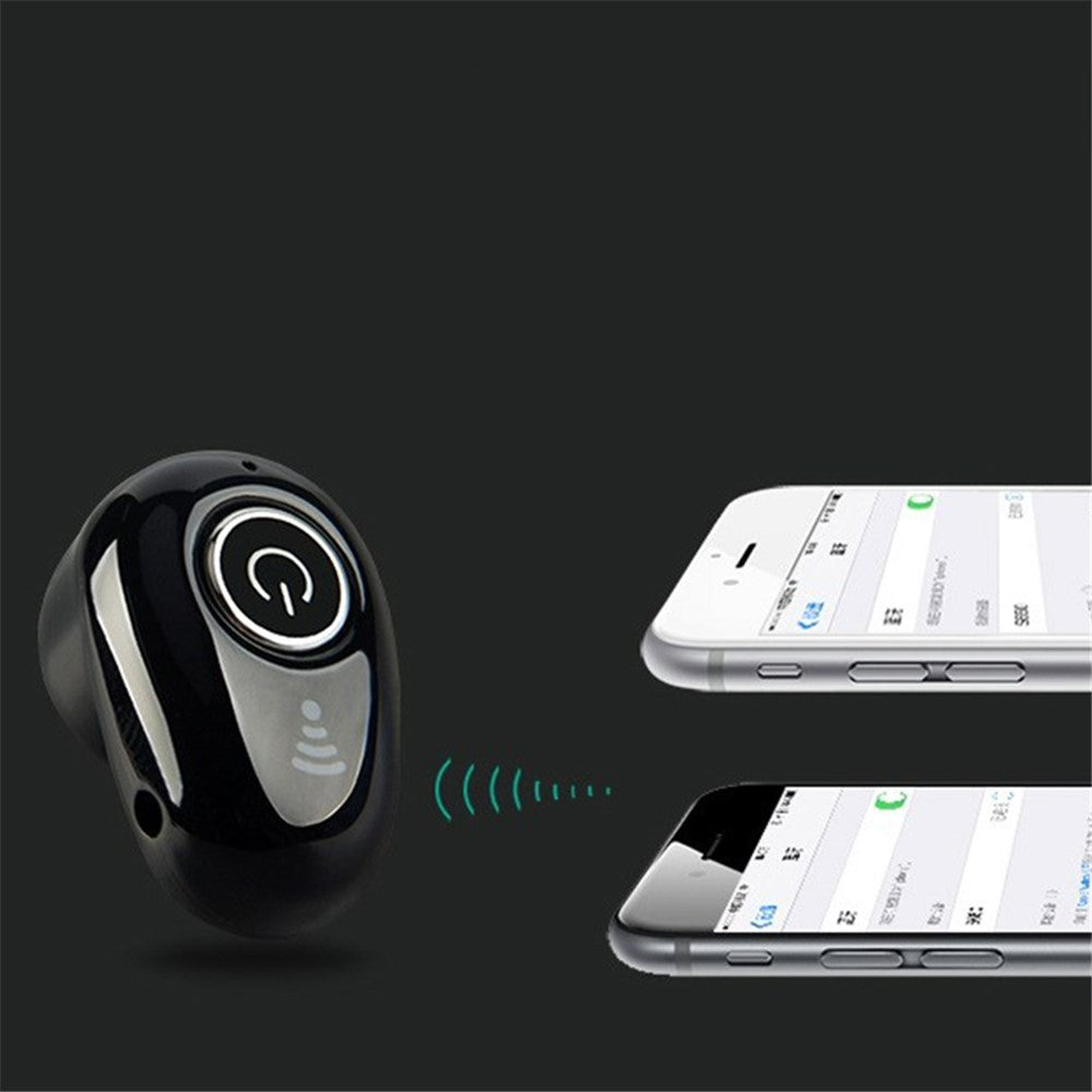 S650 Mini Invisible Single Ear Wireless Headphone Noise Canceling Bluetooth-compatible Stereo Earphone with Mic