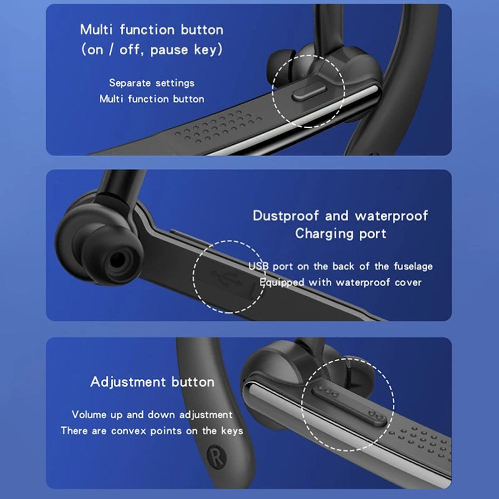 P40 Single Ear Wireless Bluetooth-compatible Headset 180-degree Rotating Business Noise Reduction Earphone Hands-free Headphone with Mic