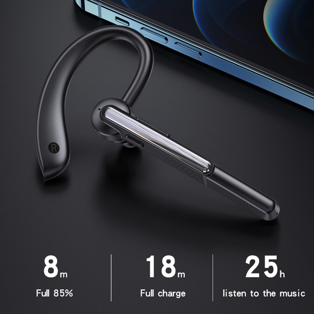 P40 Single Ear Wireless Bluetooth-compatible Headset 180-degree Rotating Business Noise Reduction Earphone Hands-free Headphone with Mic