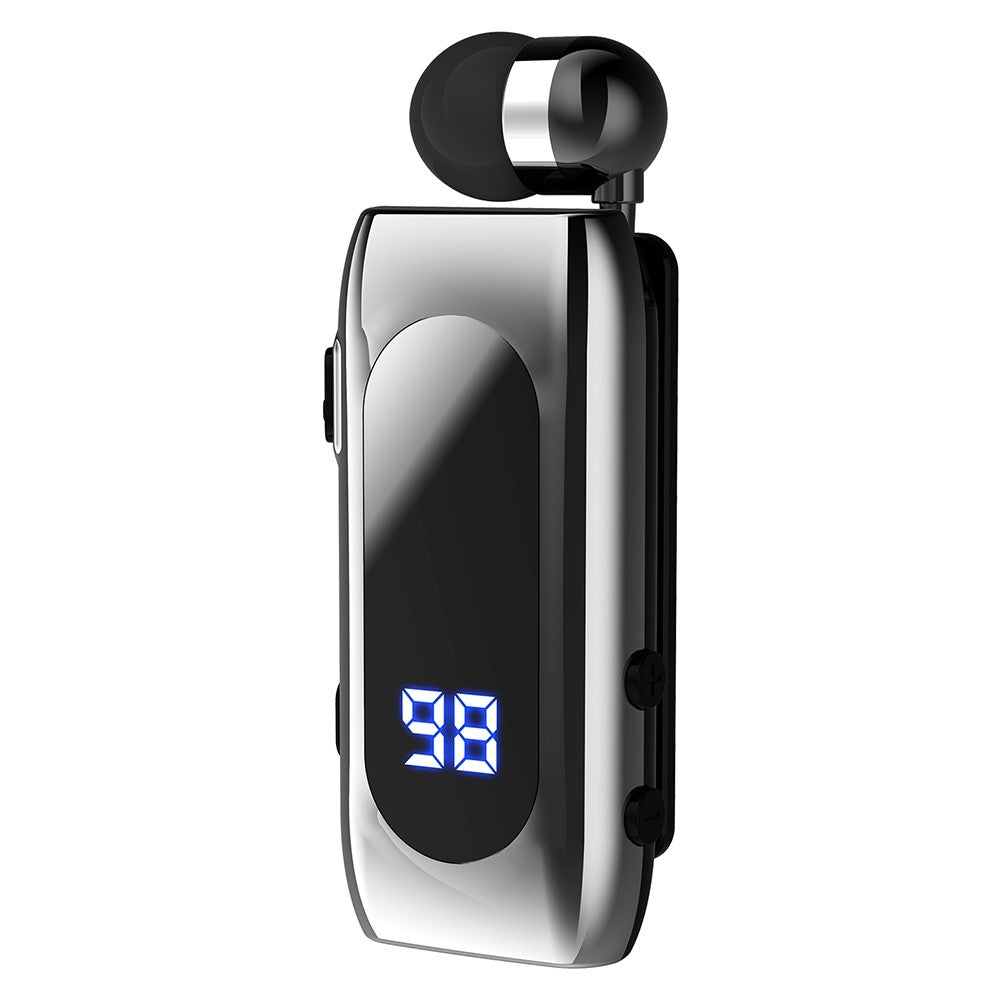 K55 Business Bluetooth-compatible Single-Ear Earphone Battery Display Clip-On Intelligent Noise Reduction Telescopic Headset Clipper