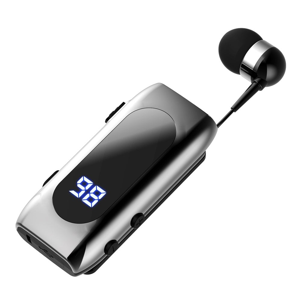 K55 Business Bluetooth-compatible Single-Ear Earphone Battery Display Clip-On Intelligent Noise Reduction Telescopic Headset Clipper