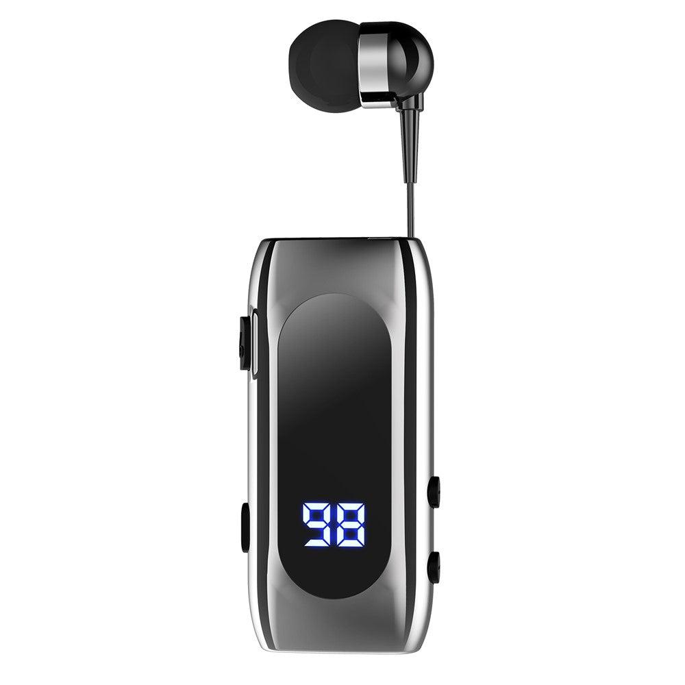 K55 Business Bluetooth-compatible Single-Ear Earphone Battery Display Clip-On Intelligent Noise Reduction Telescopic Headset Clipper