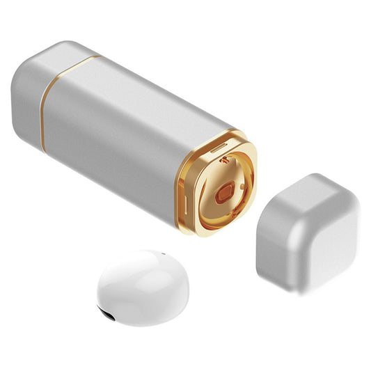 Single Wireless Earphone Mini Bluetooth-compatible Headset Sports Headphone with Lipstick-shaped Charging Case