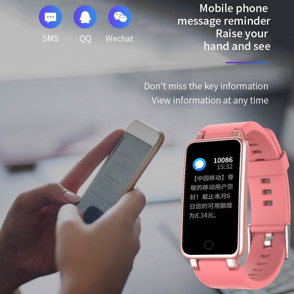 C2 0.96'' Screen Smart Watch Health Monitor Sports Bracelet Multifunction Bluetooth-compatible Waterproof Intelligent Bracelet