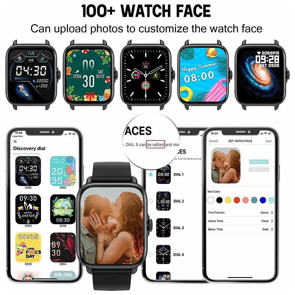 H13 Square Screen Bluetooth-compatible Call Sports Watch Heart Rate Sleep Monitoring Smart Wristband