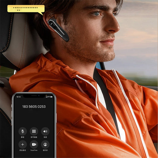 K25 Single Ear Wireless Bluetooth-compatible Headset ENC Noise Reduction Earphone Business Style Waterproof Headphone with Dual Mic