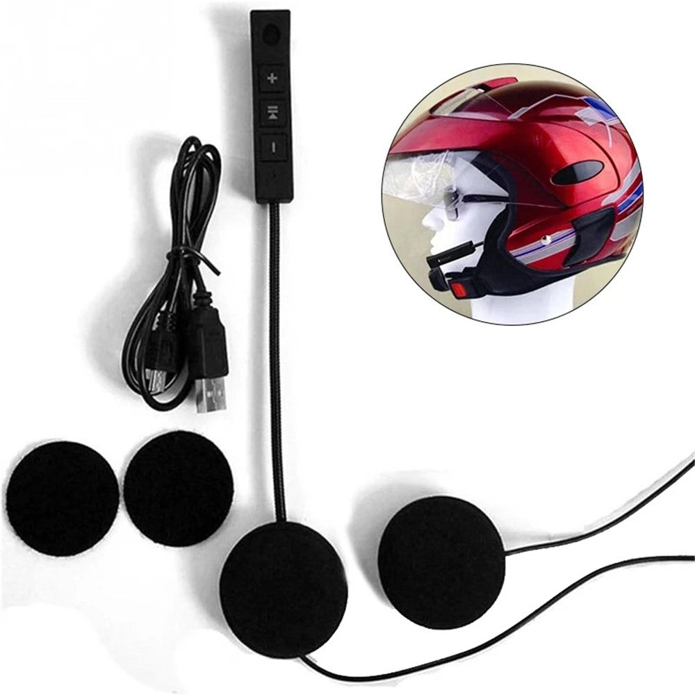 BT8 Motorcycle Helmet Earphone Bluetooth-compatible Headset Speaker HiFi Stereo Sound Music Control Headphone for Outdoor Cycling Riding