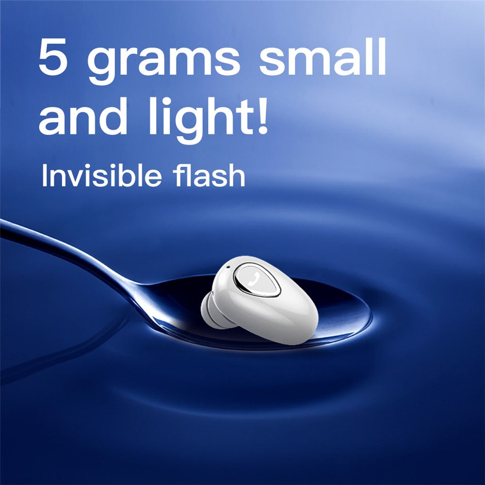 YX01 Single Ear Bluetooth-compatible Headset Wireless Mini Earphone Sports Running with Charging Case and Charging Cable