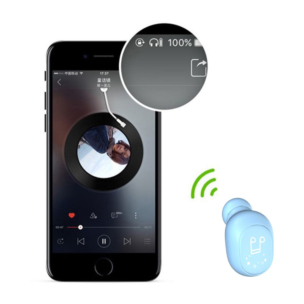 F911 Bluetooth-compatible Earbud Single Wireless Earphone Mini Headset Hands-Free Car Headphone Earpiece