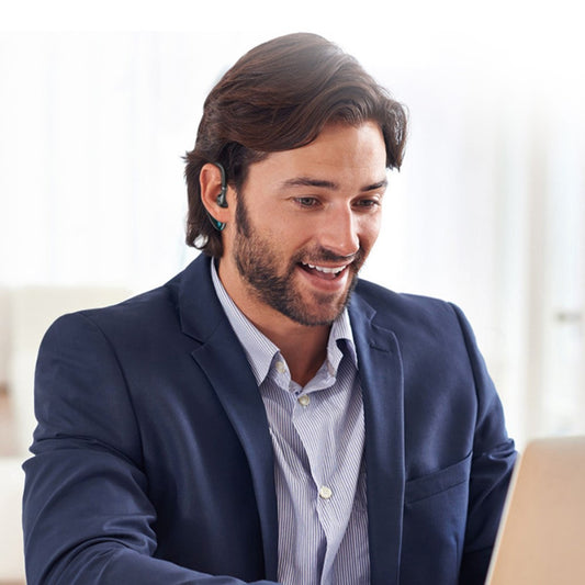 M70 Touch Control Bluetooth-compatible 5.0 Single Ear Headphone Business Style Wireless Headset Ear-Hook Earphone CVC Noise Cancelling Headphone