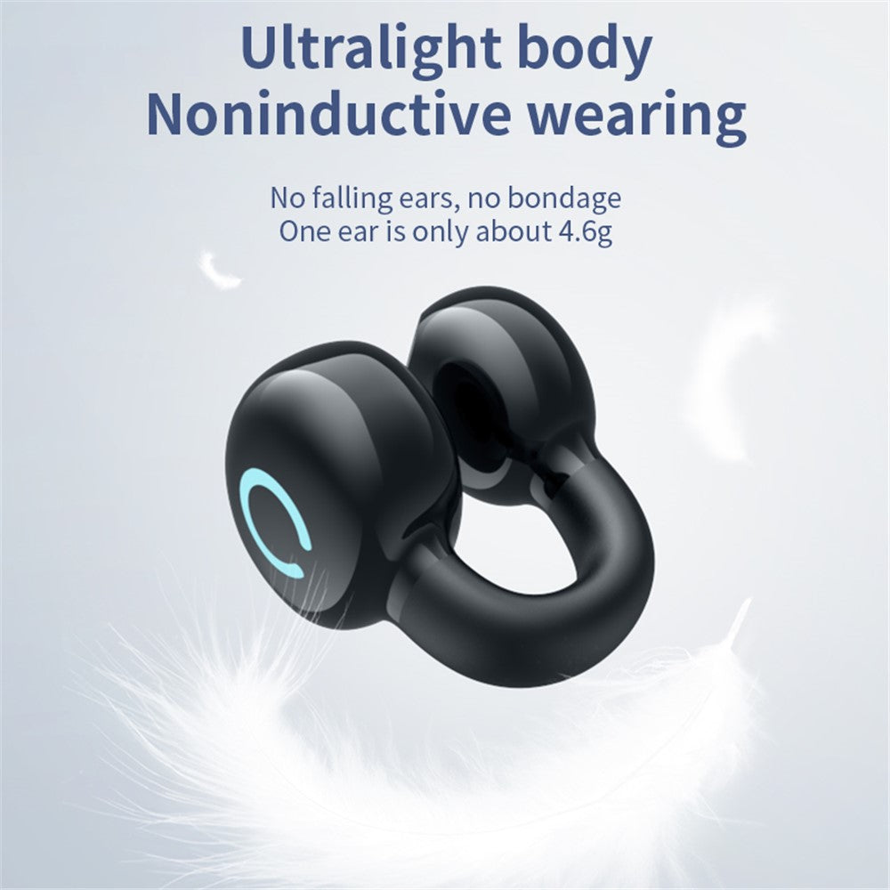 YX09 Clip-On Single Ear Bluetooth-compatible Headset Stereo Business Style Wireless Headphones