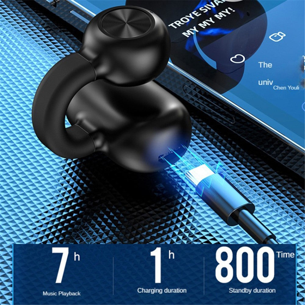 Z28 Bluetooth-compatible 5.3 Clip-on Single Ear Headphone Noise Canceling Wireless EarPhone