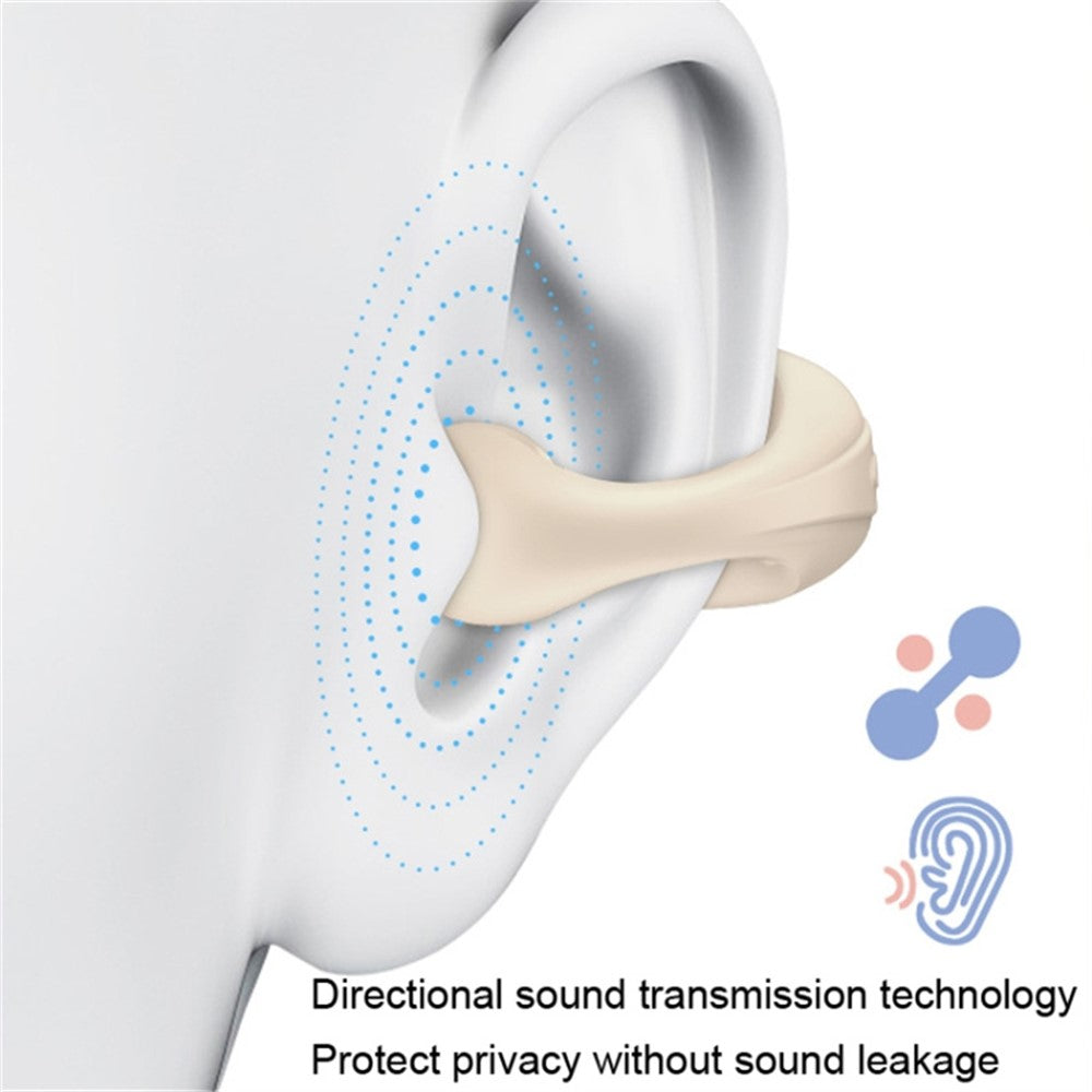 V50 Single-Ear Headset Bluetooth-compatible Wireless Bone Conduction Clip-on Headphone Sport Running Earphone
