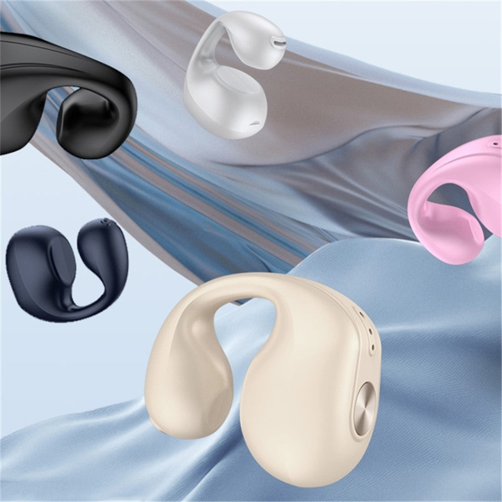 V50 Bluetooth-compatible Double Ear Headsets Bone Conduction Earphones Wireless Sport Running Clip-on Headphones