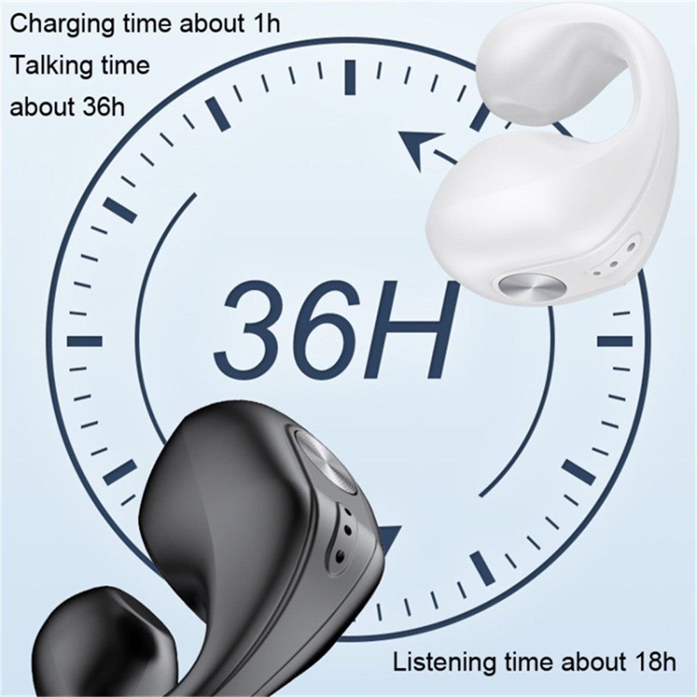 V50 Bluetooth-compatible Double Ear Headsets Bone Conduction Earphones Wireless Sport Running Clip-on Headphones