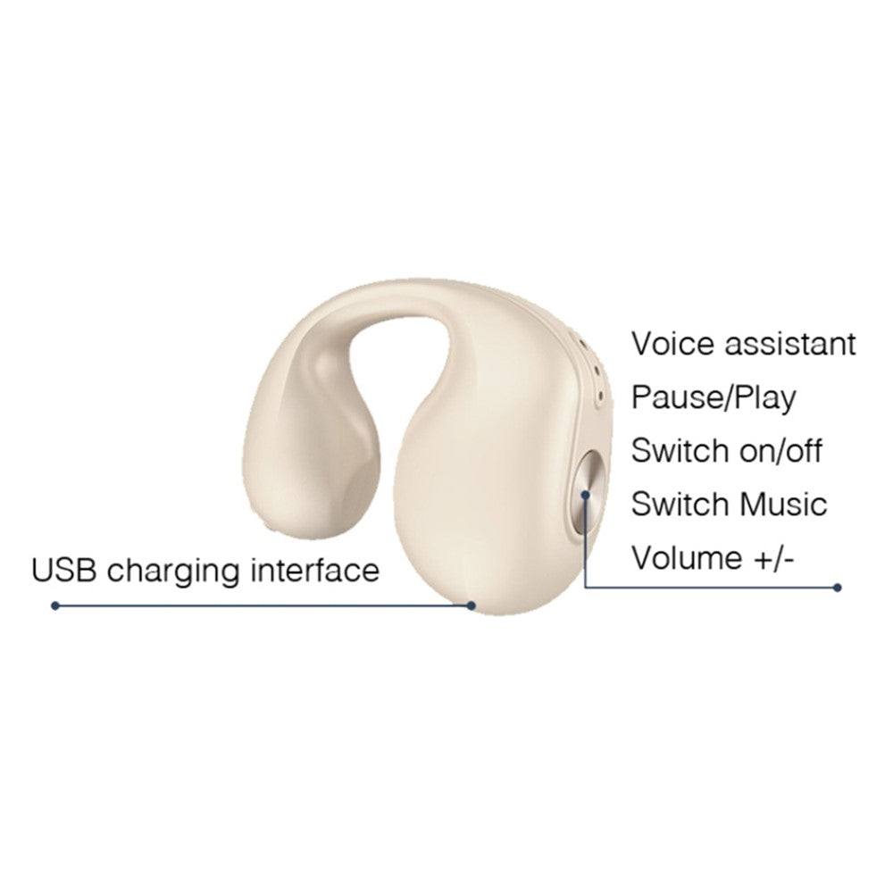V50 Bluetooth-compatible Double Ear Headsets Bone Conduction Earphones Wireless Sport Running Clip-on Headphones